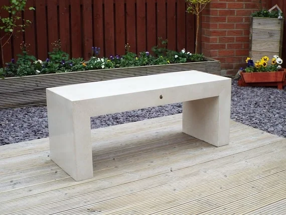 Minimalist Concrete Outdoor Bench