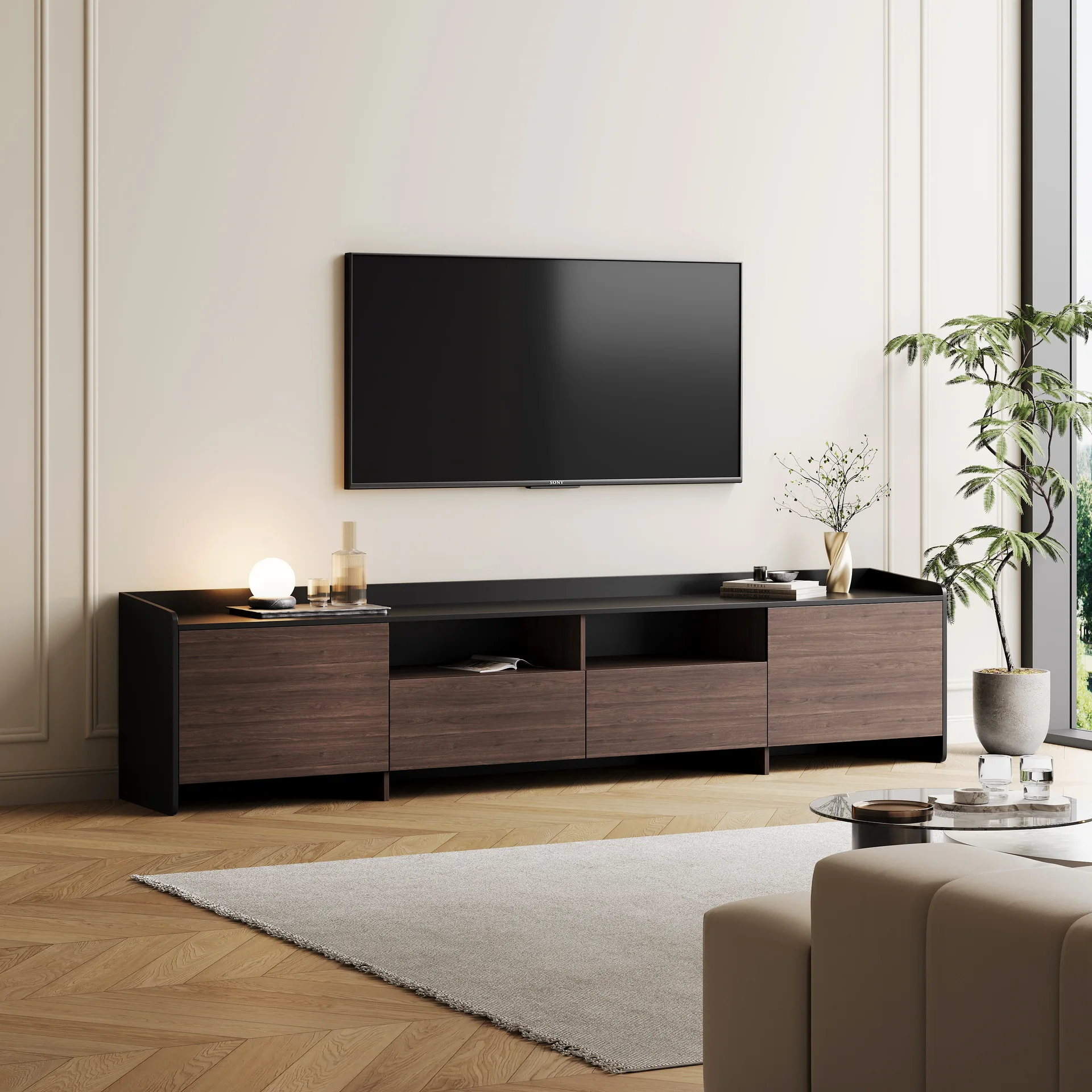 Modern Rectangular Media Console