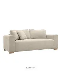 Beige Fabric Tuxedo Sofa