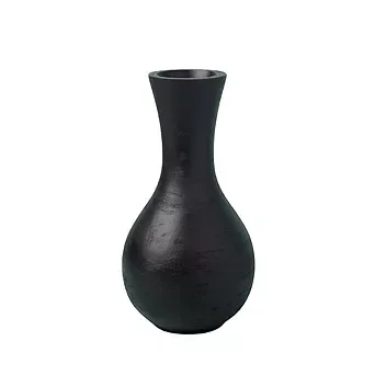 Matte Black Ceramic Floor Vase