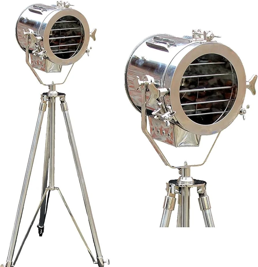 Polished Chrome Tripod Floor Lamp