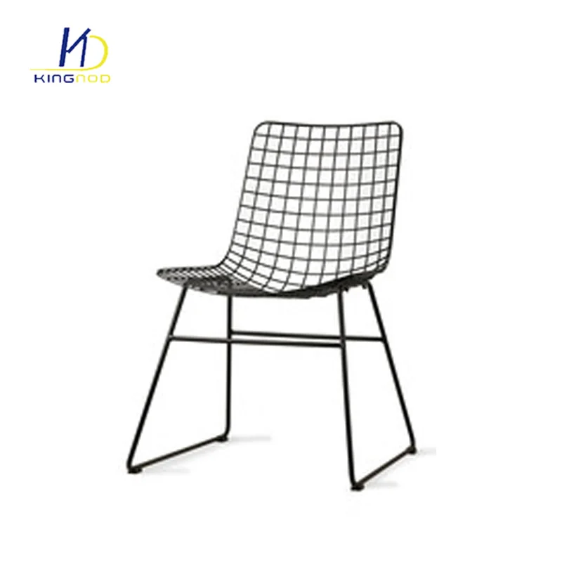 Black Metal Wire Accent Chair