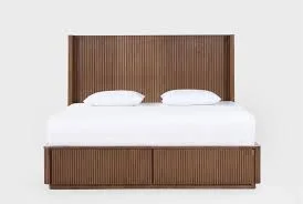 Kissa Reeded King Wood Platform Bed