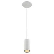 Minimalist White Cylindrical Pendant Light