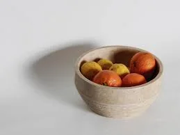 Travertine Fruit Bowl I Centerpiece Stone Catchall