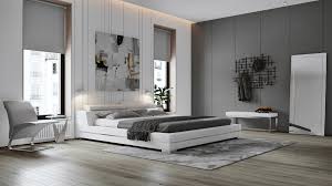 Hera White Leather Platform Bed
