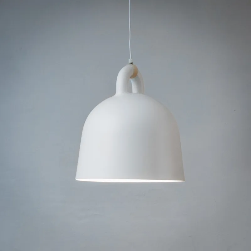 Bell Matte White Metal Pendant Light