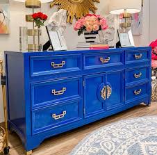Henry Link Mandarin Blue Lacquered Sideboard