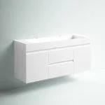 Babajide White Floating Bathroom Vanity