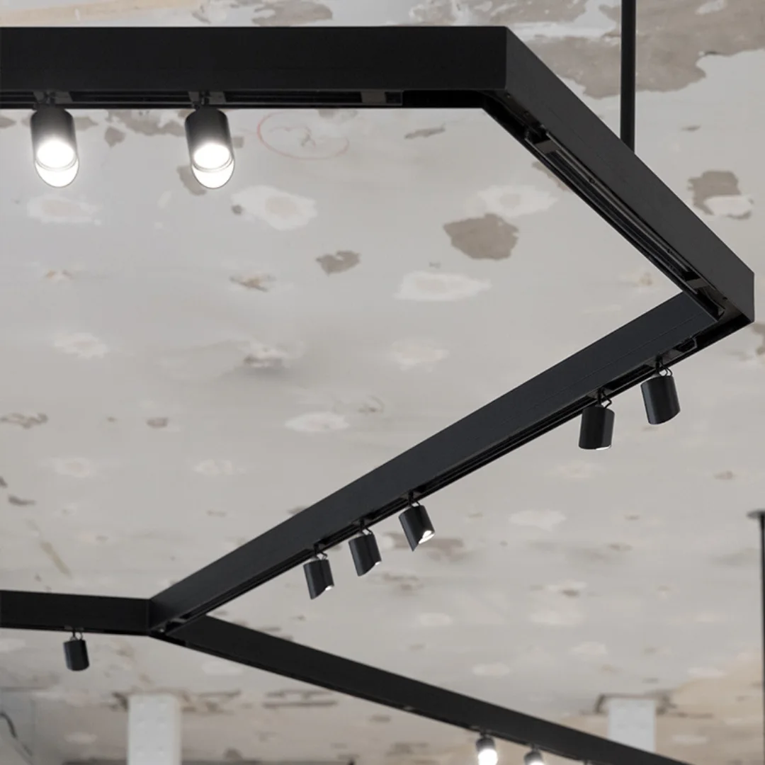 Matte Black Metal Track Lighting