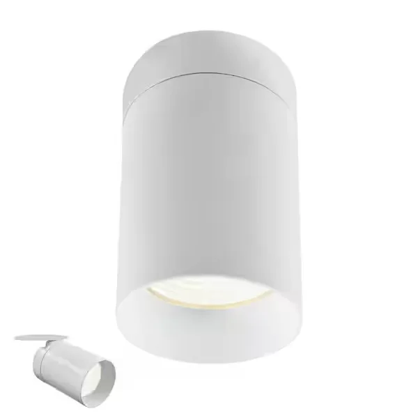 Minimalist White Metal Ceiling Cylinder Light