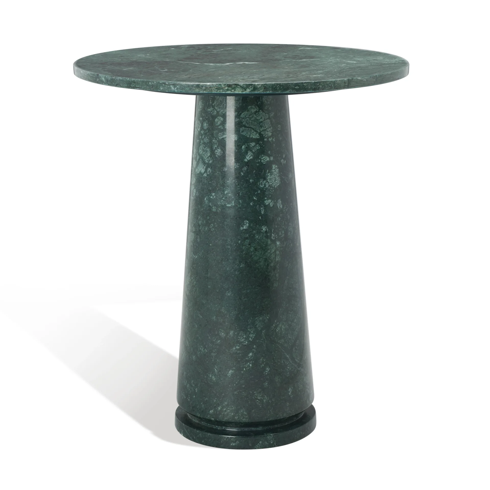 Ghicu Round Green Marble Side Table