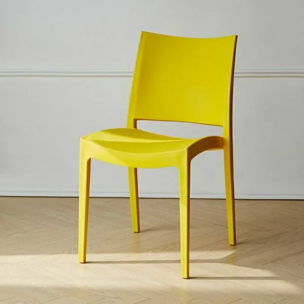 Yellow Modern Plastic Dining Chair