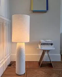 Earth Sculptural White Floor Lamp