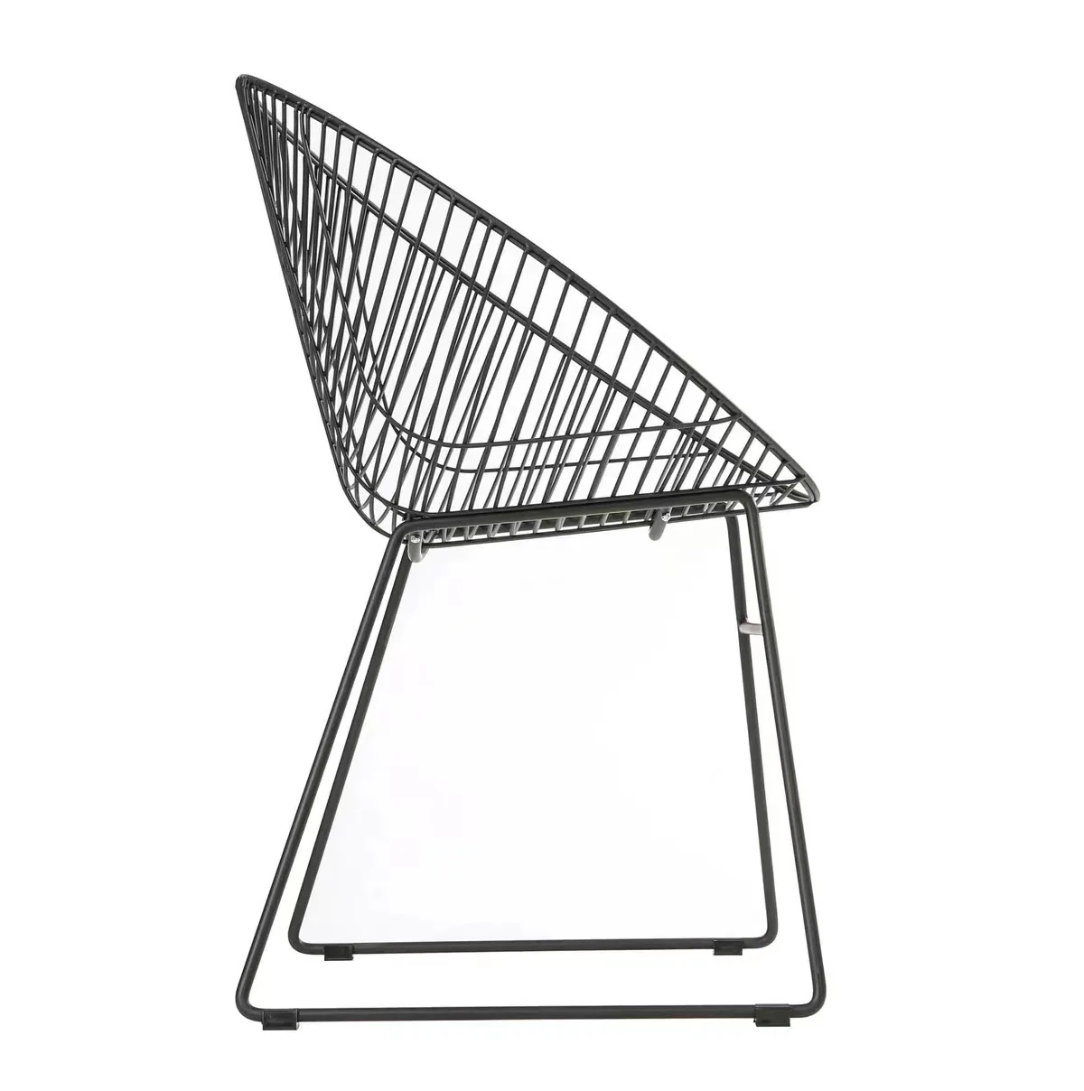 Modern Black Metal Patio Chair