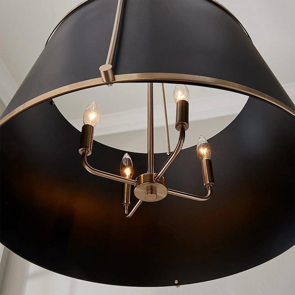Chantilly Matte Black Drum Pendant Chandelier