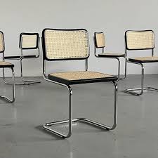 Marcel Breuer Cesca Black Cane Cantilever Chair