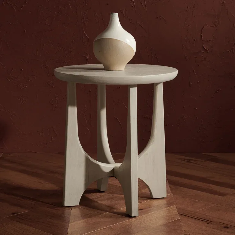 Sasha Round Wood Side Table