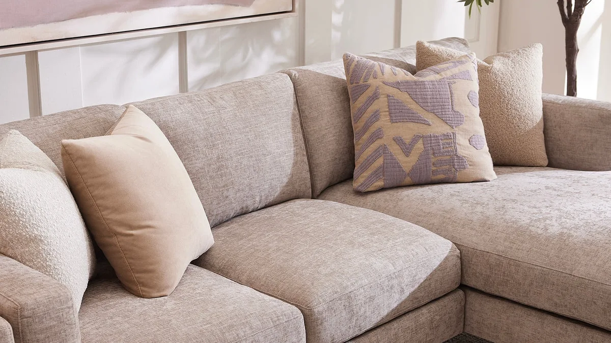 Skinny Fat Beige Fabric Modular Sectional Sofa