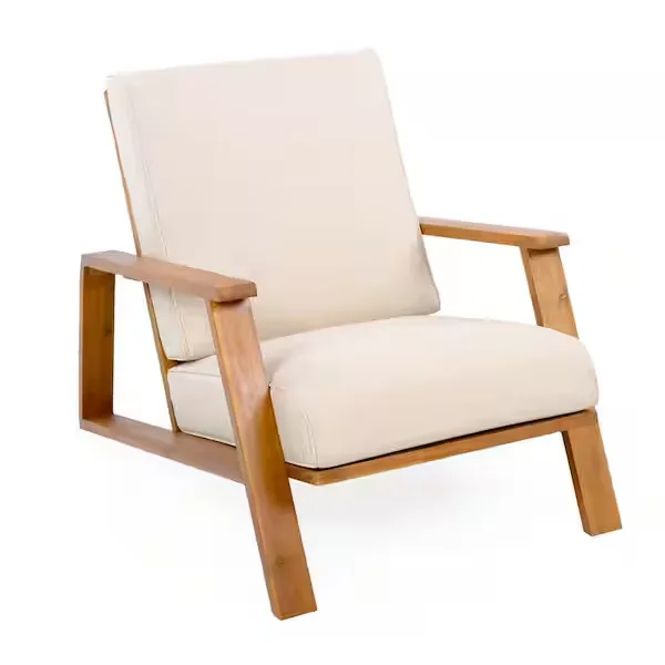 Mid-Century Modern Wooden Lounge Chair