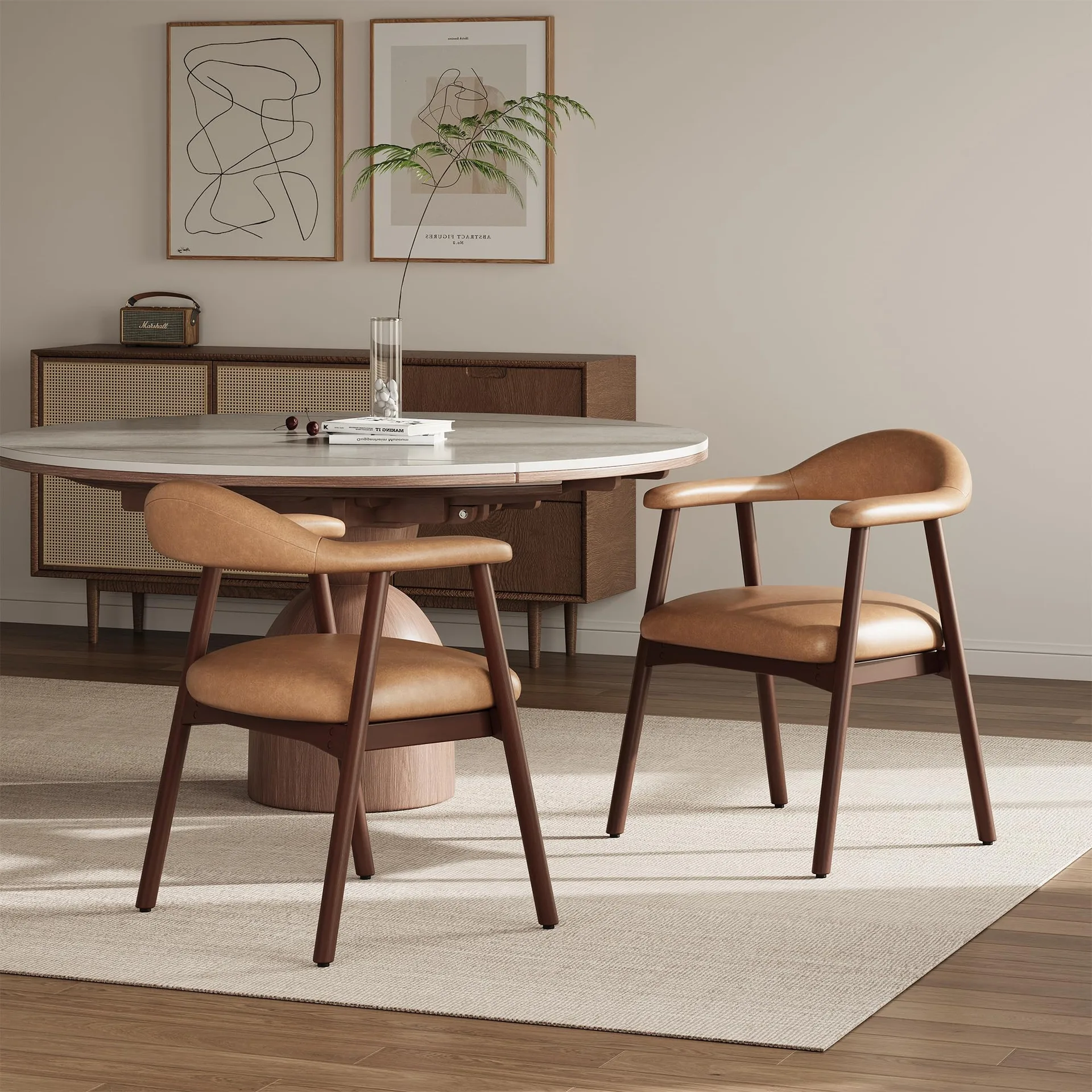MALOL Mid-Century Modern Leather Armchair