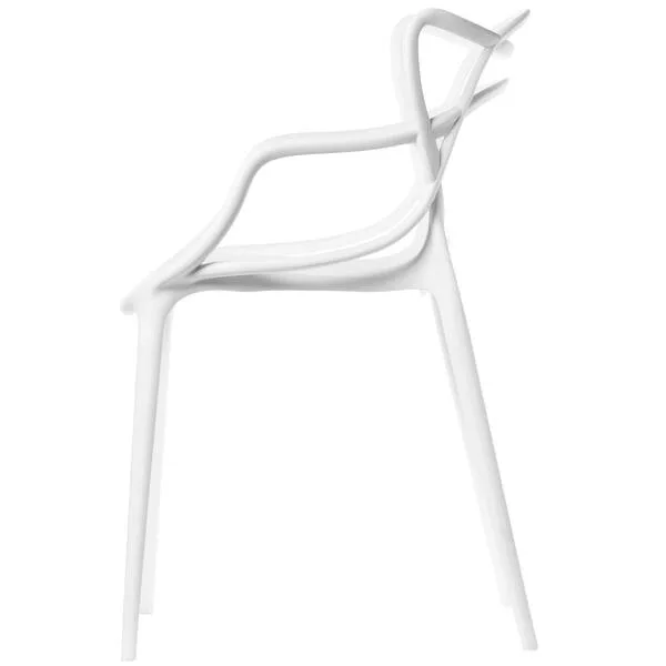 White Plastic Dining Chair