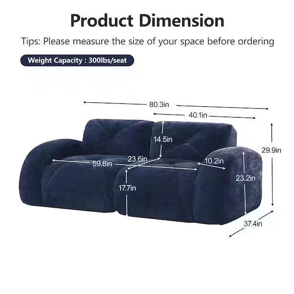 Tufted Velvet Modular Sectional Sofa