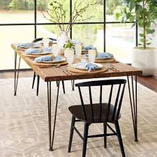 Rustic Rectangular Solid Wood Dining Table