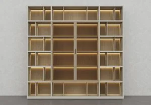 Natural Wood Shelving Unit