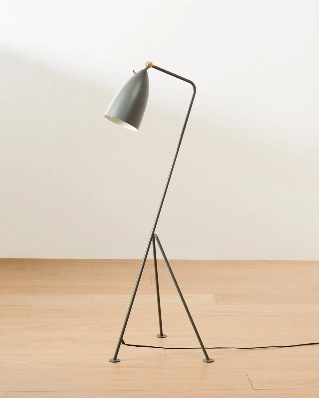 Grasshopper Matte Gray Metal Floor Lamp