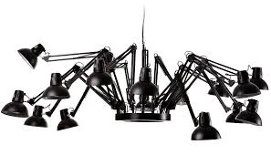 Moooi Dear Ingo Matte Black Spider Chandelier