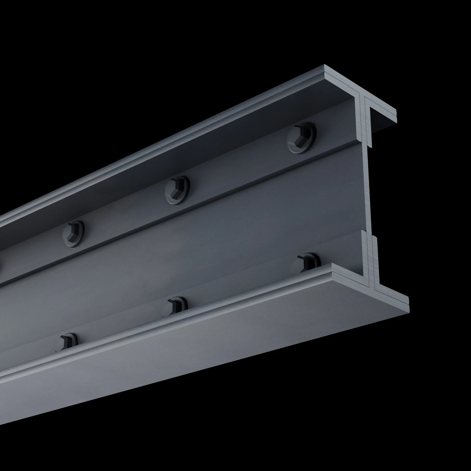 Matte Gray Steel I Beam