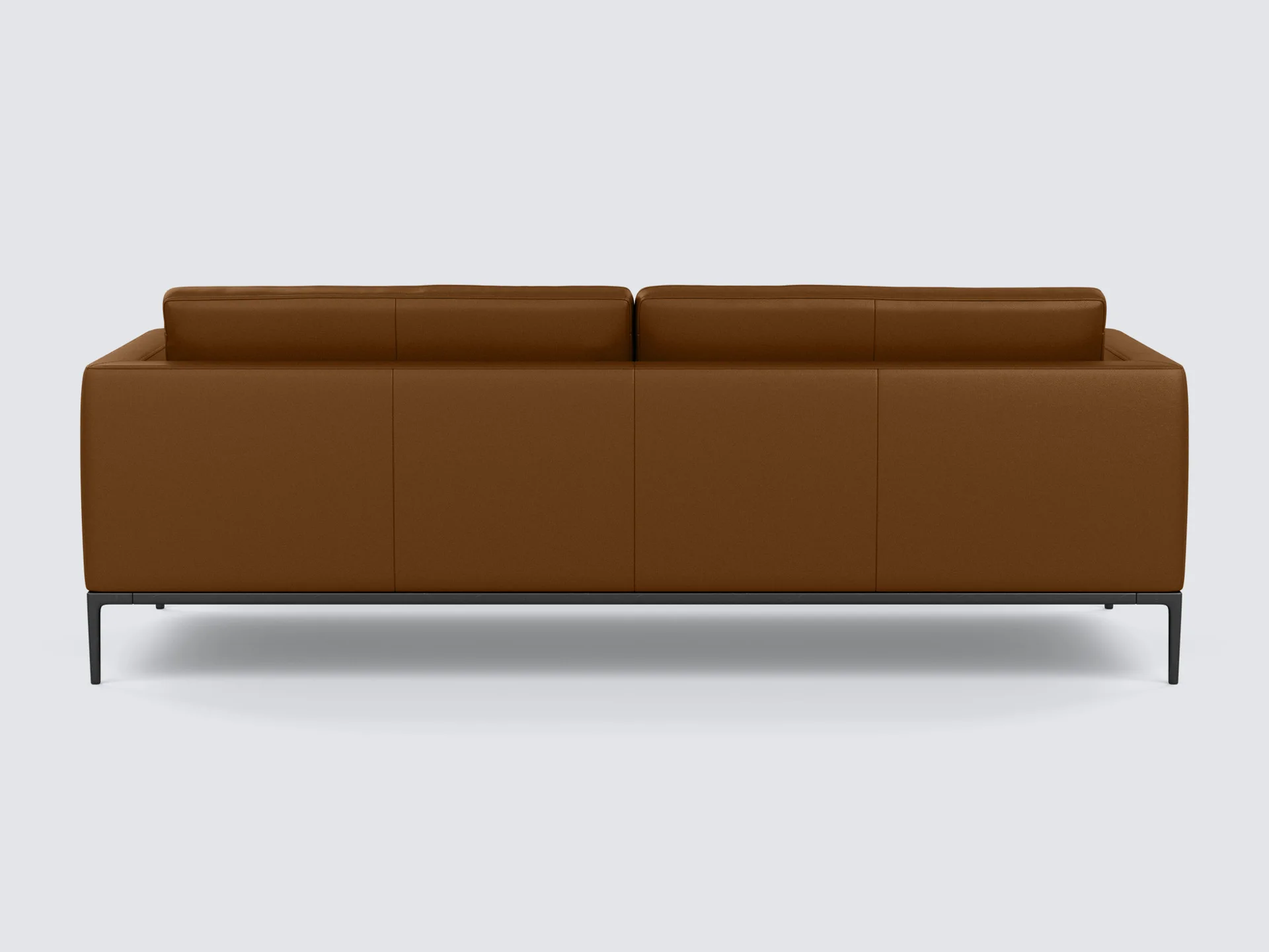 Oma Mid-Century Modern Leather Sofa