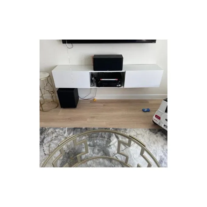 Waco Modern White Floating Media Console