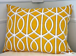 Yellow Geometric Throw Pillow