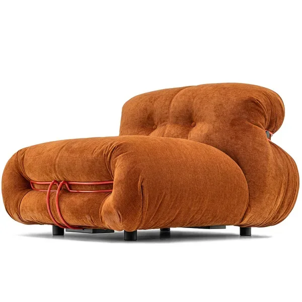 Soriana Orange Textured Modular Lounge Chair