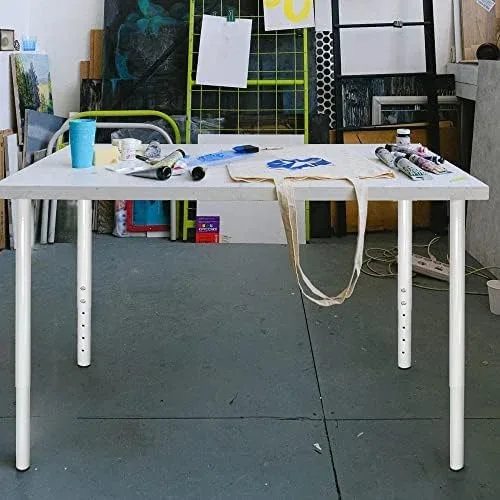 Modern White Metal Desk