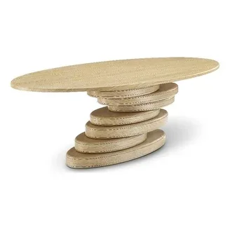 Oval Wood Coffee Table