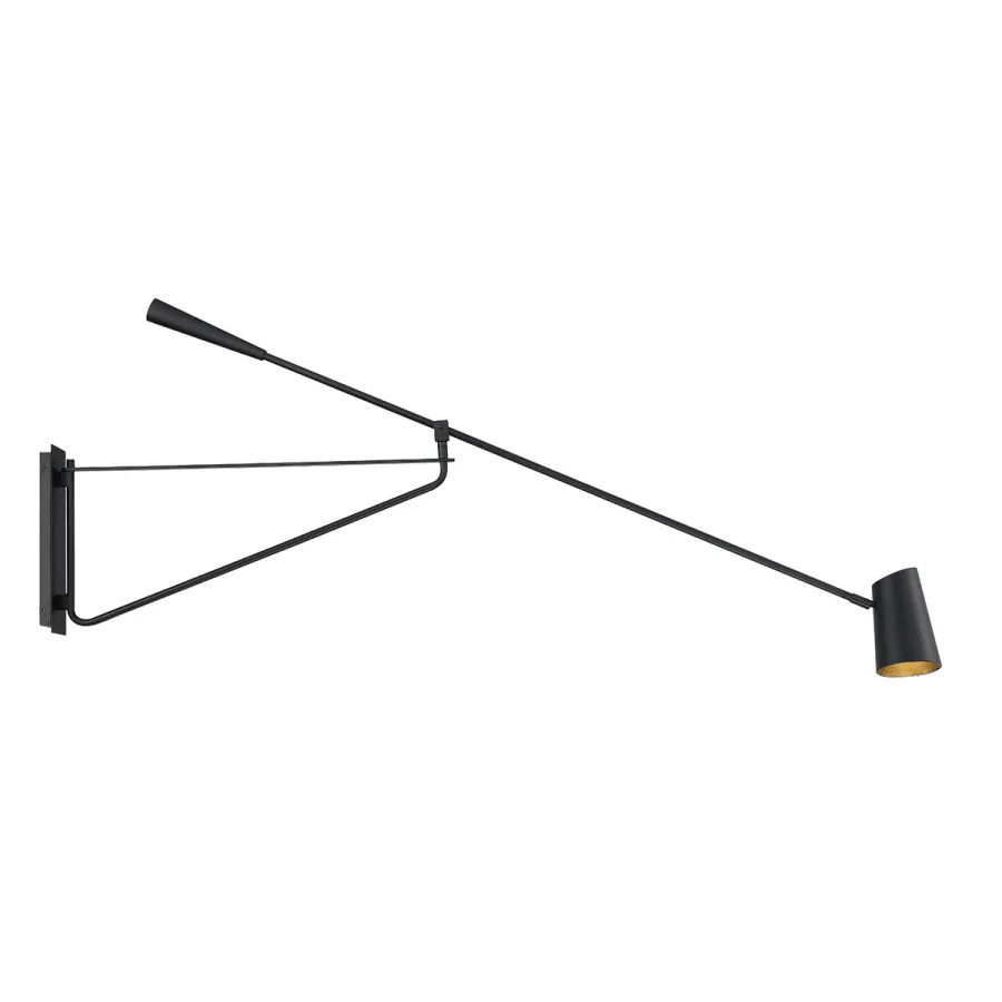 Matte Black Metal Wall Sconce