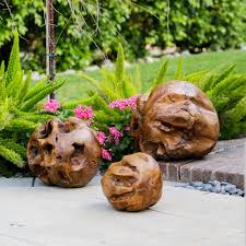 Wood Sphere Sculpture