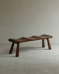 Tildes Sculptural Wooden Bench