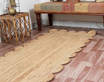Natural Scalloped Jute Runner