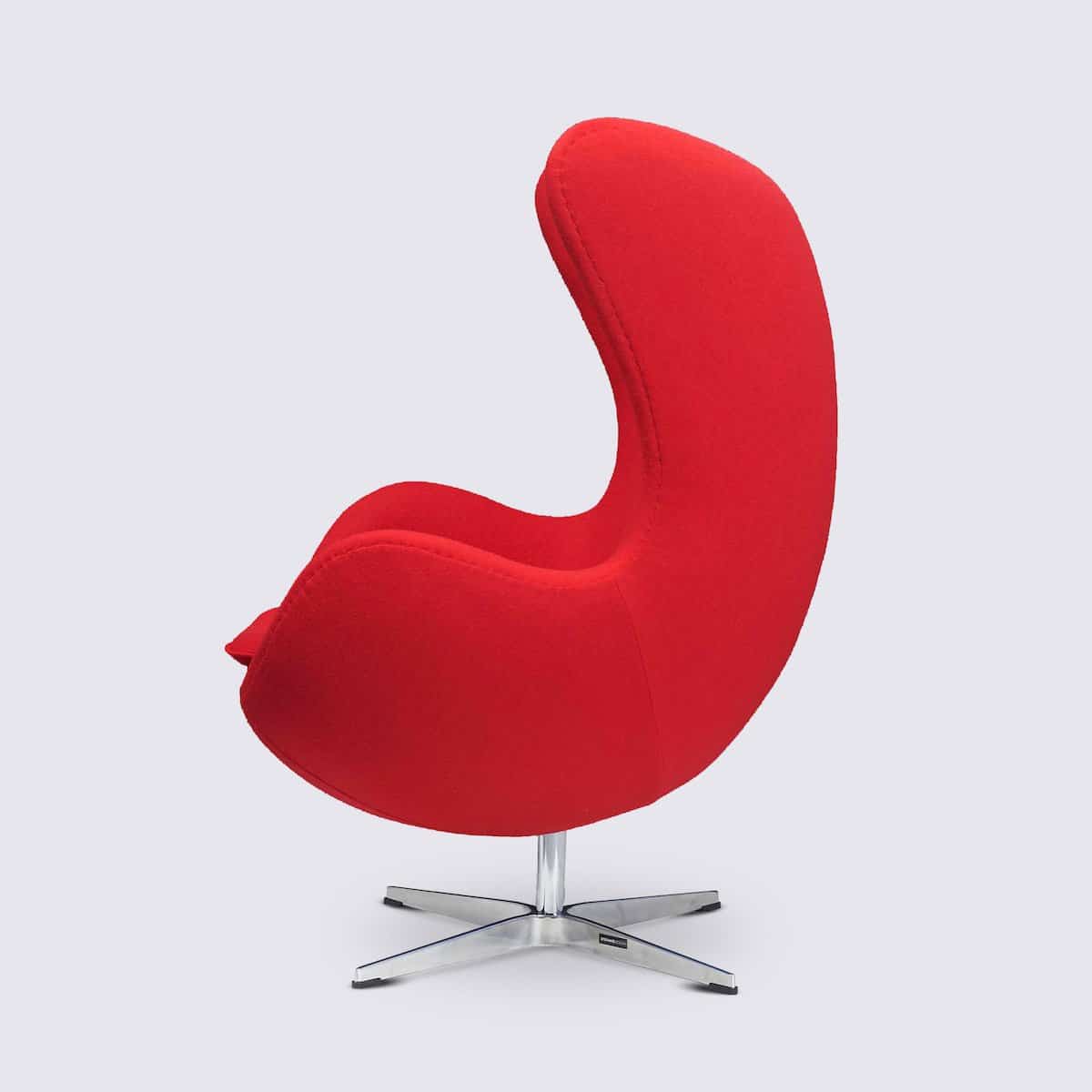 Red Fabric Egg Chair