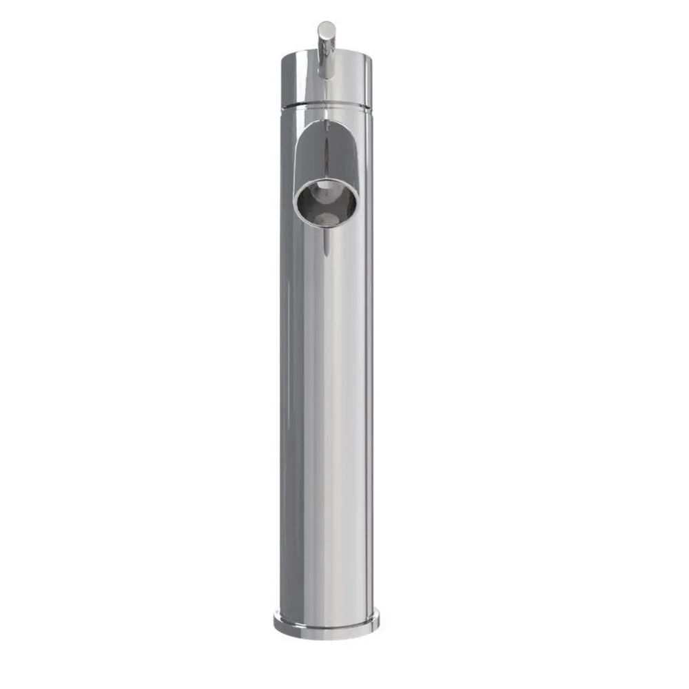 Polished Chrome Cylindrical Bathroom Faucet