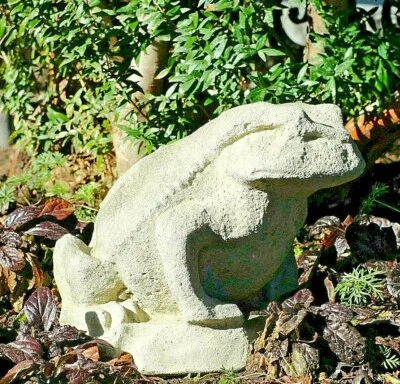 Rustic Concrete Decorative Frog Figurine