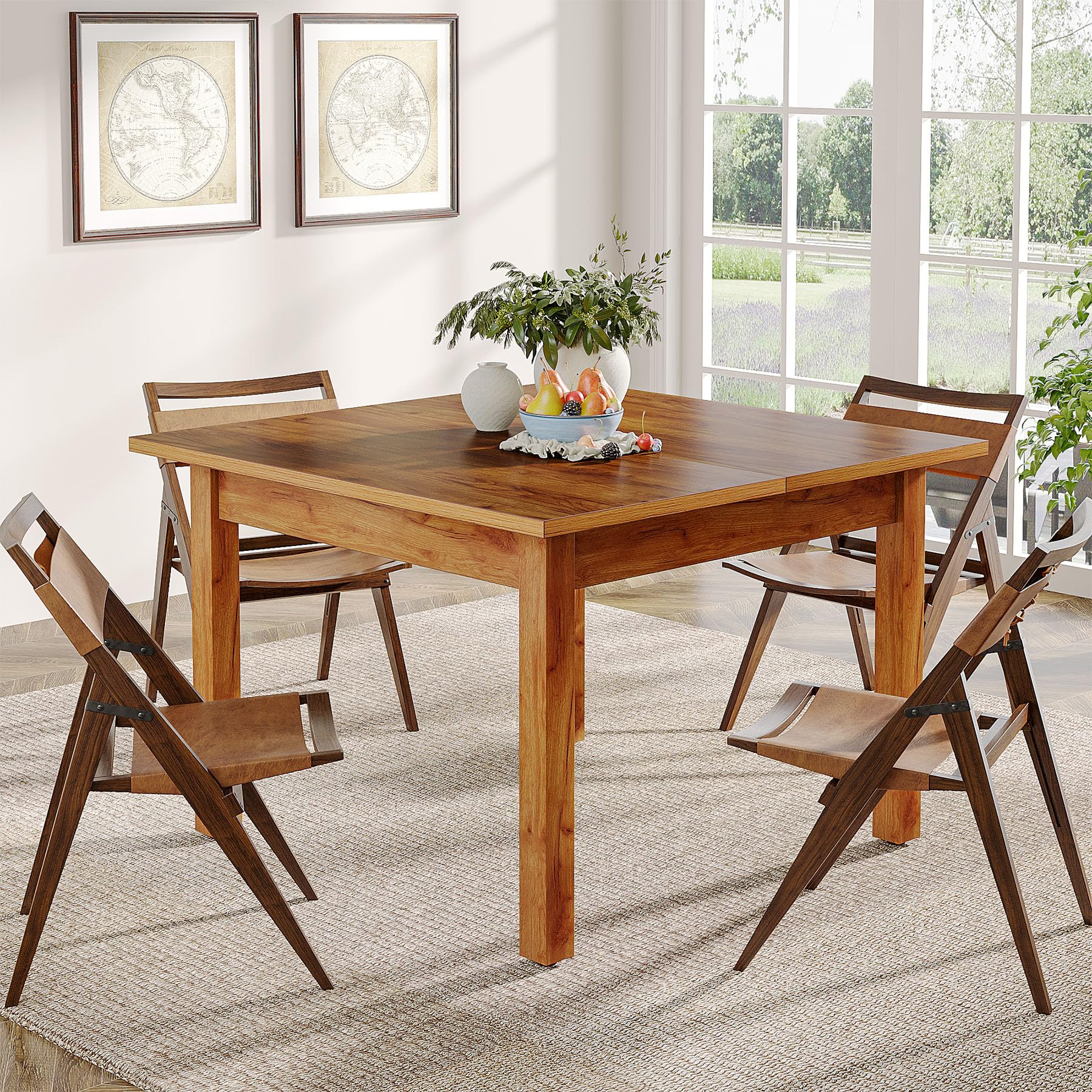 Square Wood Dining Table