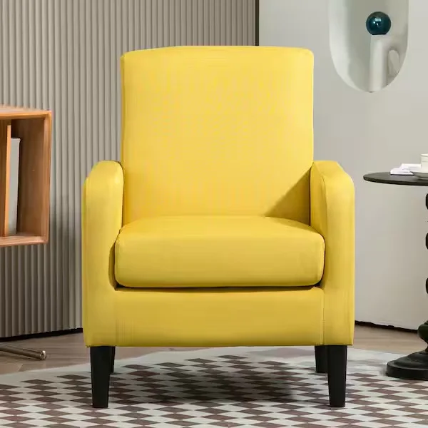 US Pride Furniture Minimalist Elegant Style Mustard Yellow Arm Chair C415