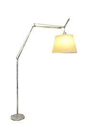 Polished Metal Adjustable Arm Floor Lamp