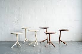 Round Walnut Side Table