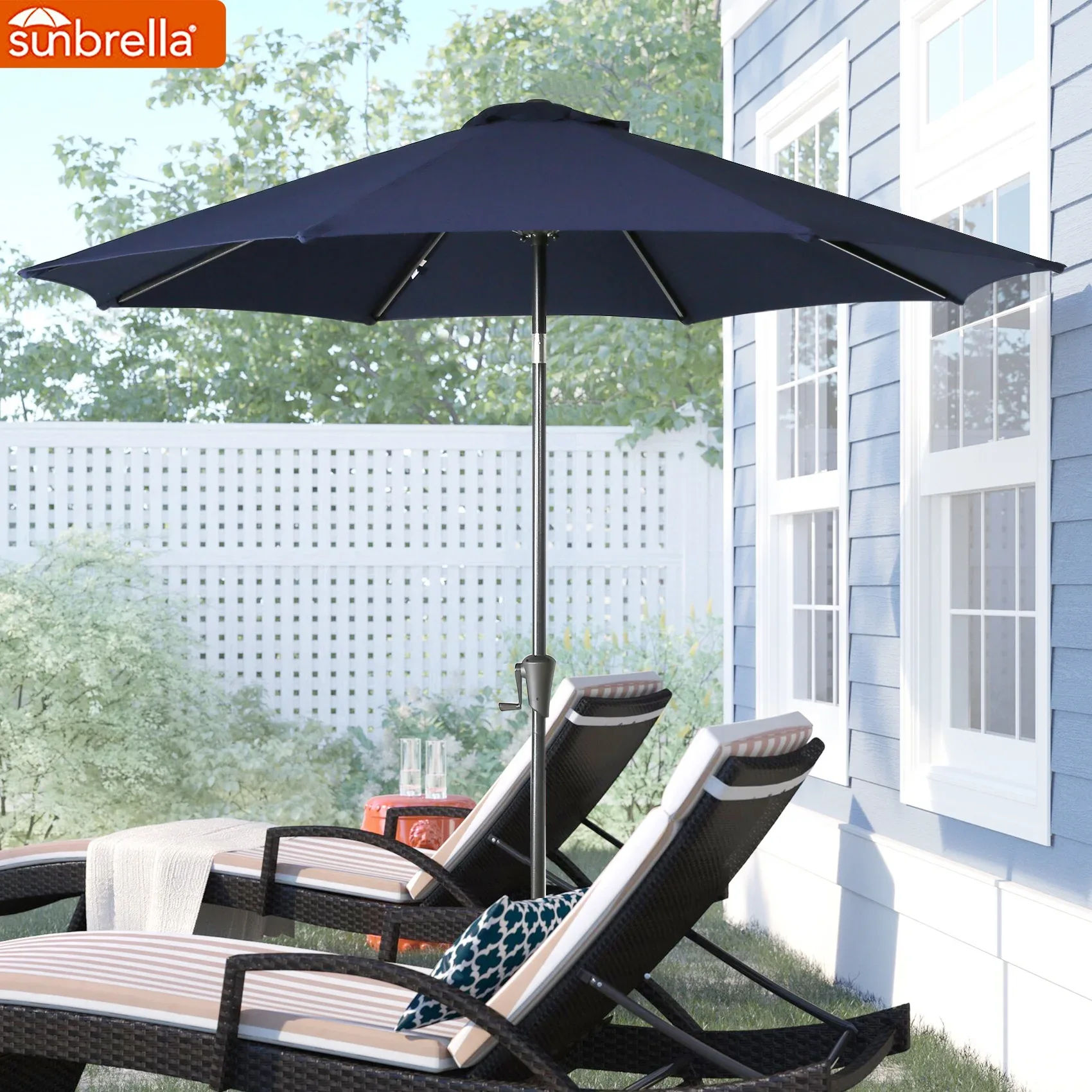 Sunbrella Navy Solid Patio Umbrella